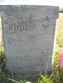 Rhoda Margaret <I>Bellis</I> Anderson 