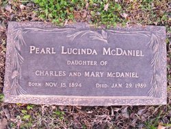 Pearl Lucinda McDaniel 