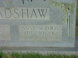 Pansy Eloise <I>Scroggs</I> Bradshaw 