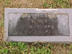 Lucy Edith <I>Hawkins</I> Baker 