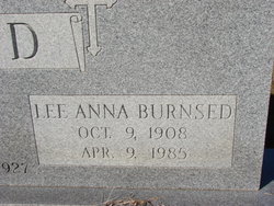 Lee Anna <I>Burnsed</I> Byrd 