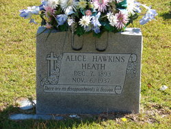 Alice Mittie <I>Hawkins</I> Heath 