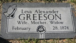 Leva <I>Alexander</I> Greeson 