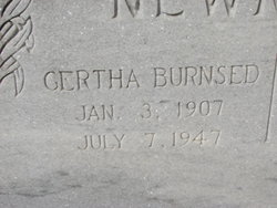 Gertha <I>Burnsed</I> Newman 