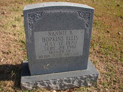 Nannie Belle <I>Hopkins</I> Ellis 