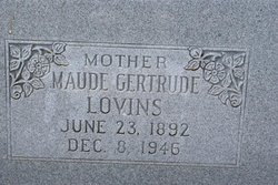 Maude Gertrude <I>Burris</I> Lovins 