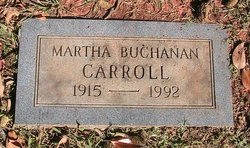 Martha West <I>Buchanan</I> Carroll 