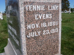 Elizabeth Ann “Tennie” <I>Link</I> Evans 