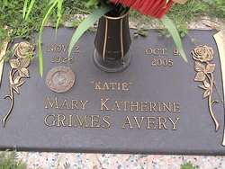 Mary Katherine “Katie” <I>Grimes</I> Avery 