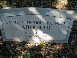 Cathryn <I>Nichols</I> Aderhold 