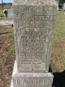 Mrs Martha Lursen “Mattie” <I>Massey</I> Blackstock 