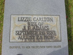 Lizzie <I>Carleton</I> Adams 
