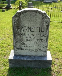 Janie Elizabeth <I>Wofford</I> Barnette 