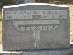 Maude <I>Alexander</I> Bloodworth 