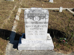 Nancy Elizabeth “Lizzie” <I>Wallace</I> Matthews 