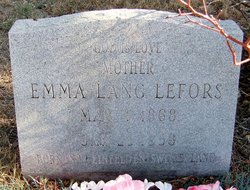 Emma <I>Lang</I> Lefors 
