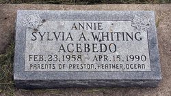 Annie Sylvia A. <I>Whiting</I> Acebedo 