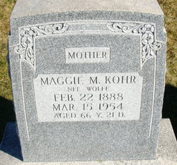 Maggie Mae <I>Wolfe</I> Kohr 