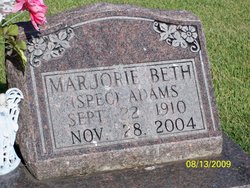 Marjorie Beth <I>Becknal</I> Adams 