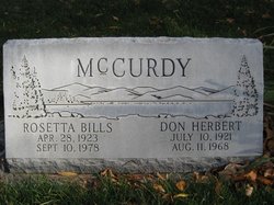 Rosetta <I>Bills</I> McCurdy 