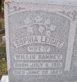 Sophia A <I>Leight</I> Ranney 