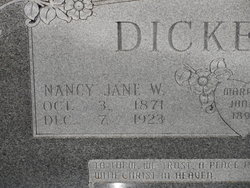 Nancy Jane <I>Walsworth</I> Dickerson 