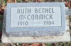 Ruth <I>Bethel</I> McCormick 