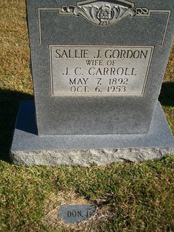 Sallie Jane <I>Gordon</I> Carroll 