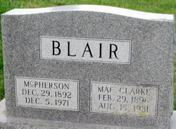 Mae Elizabeth <I>Clarke</I> Blair 