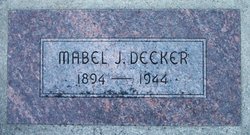 Mabel <I>Johnson</I> Decker 
