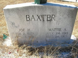 Martha A. “Mattie” <I>Green</I> Baxter 