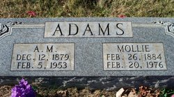 Mollie County <I>Weddle</I> Adams 