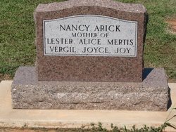 Nancy “Nannie” <I>McDaniel</I> Arick 