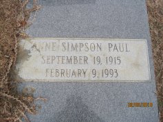 Lyda Anne <I>Simpson</I> McLary Paul 