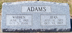 Anna Jean <I>Weir</I> Adams 