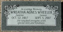 Wreatha Agnes <I>Watts</I> Wheeler 