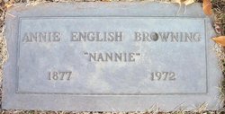 Annie “Nannie” <I>English</I> Browning 