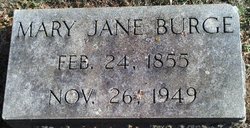 Mary Jane “Mae” <I>Hundley</I> Burge 
