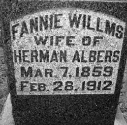 Fannie <I>Willms</I> Albers 