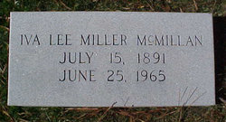 Iva Lee <I>Miller</I> McMillan 
