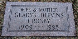 Gladys Anna <I>Nelson</I> Blevins Crosby 