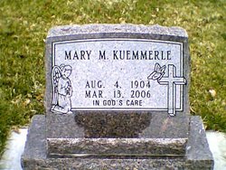 Mary M <I>Edgmon</I> Kuemmerle 