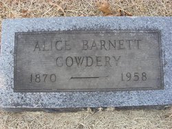 Alice <I>Barnett</I> Cowdery 