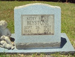 Joe Lottie “Kitty” <I>Kittrell</I> Blystone 
