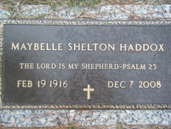 Maybelle <I>Shelton</I> Haddox 