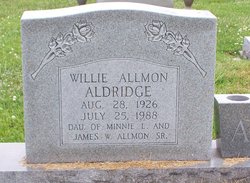 Willie <I>Allmon</I> Aldridge 