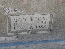 Mary Florene <I>Buford</I> Baker 