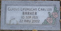 Gladys LaVaughn <I>Carlson</I> Barker 