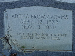 Adelia <I>Brown</I> Adams 