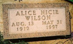 Alice Nicie <I>Knuckles</I> Wilson 